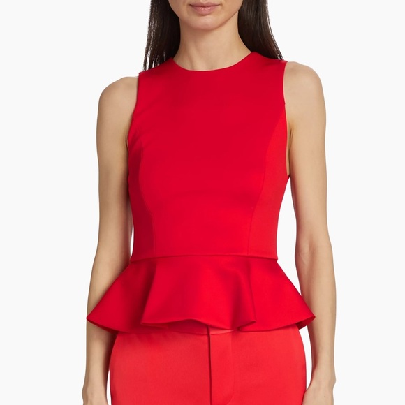COPY - Alice + Olivia Poppy Peplum Top - Picture 1 of 11